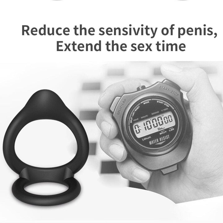 5Pcs/Set Silicone Man Double Pentration Cock Ring Delay Penis Rings - {{ LEVETT }}