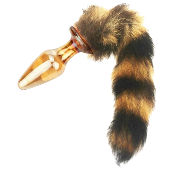 glass Raccoon Tail Plug