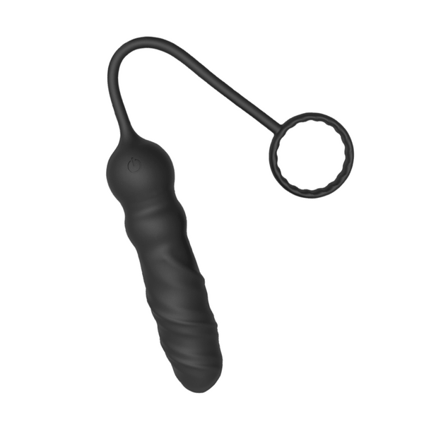 Anal Bullet Vibrator Toys Cockring with Anal Plug