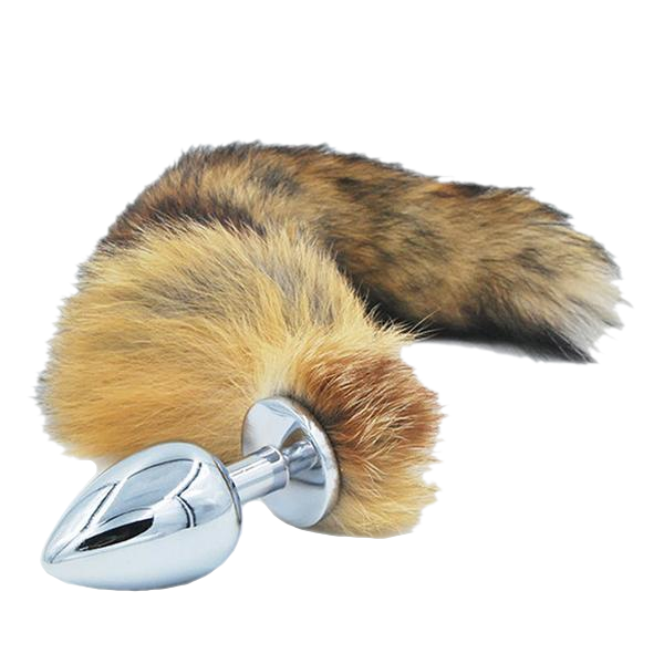 3 Sizes Stainless Steel Brown Fox Tail Plug