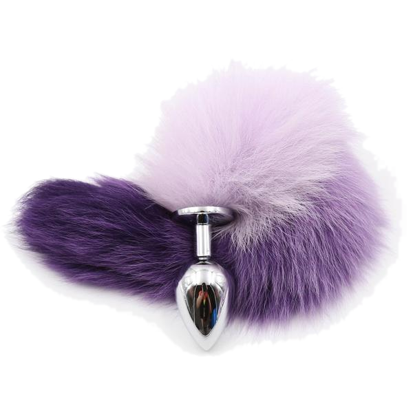 Stainless Steel purple cat tail plug