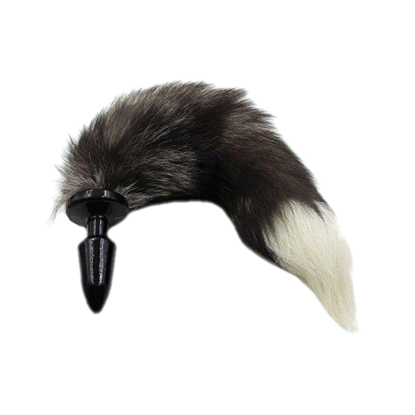 15 inch Silicone Black Cat Tail Plug