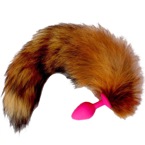 pink butt plug Silicone fox Tail Plug
