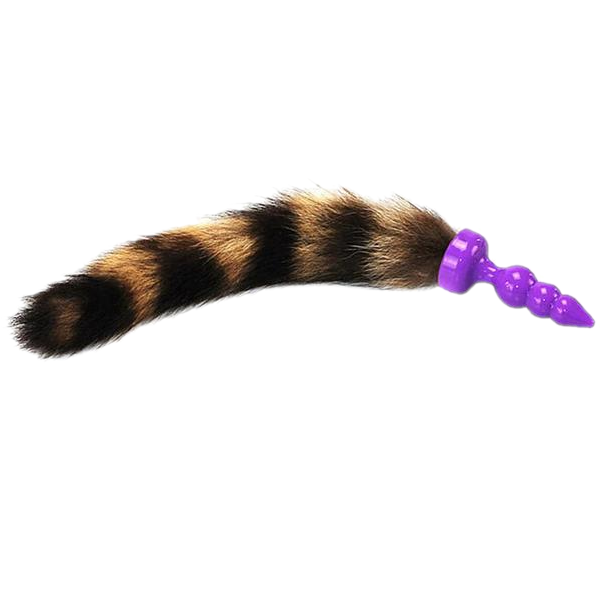 12 inch Silicone and Brown Cat Tail Plug