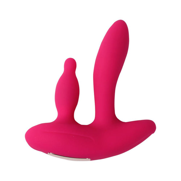 G-Spot Dildo Vibrator with Butt Plug For Women - {{ LEVETT }}