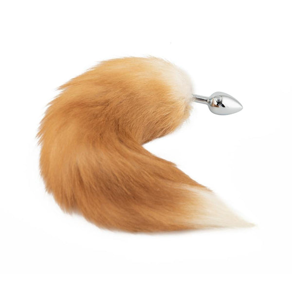 Orange Metal Fox Tail Plug 16 inch
