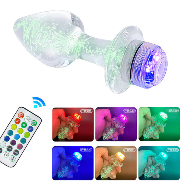 LED Anal Toy Butt Plug Light Up Anal Plug Vibrator