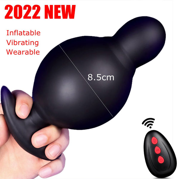 Inflatable Prostate Massager Anal Plug Vibrator