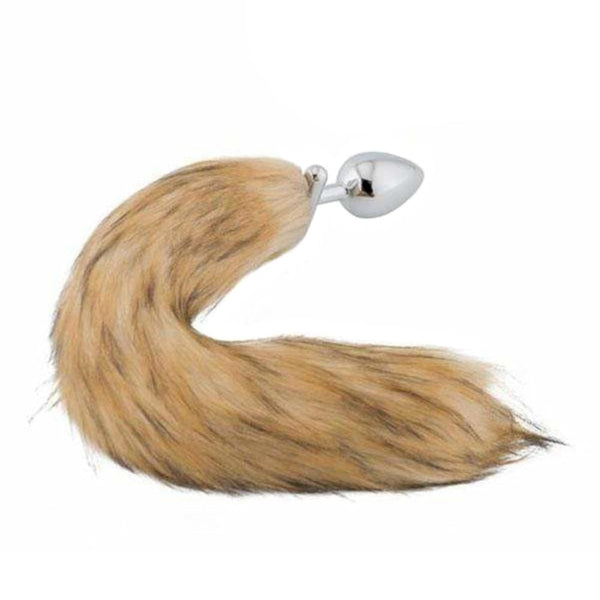 18 inch Shapeable Brown Fox Tail Plug