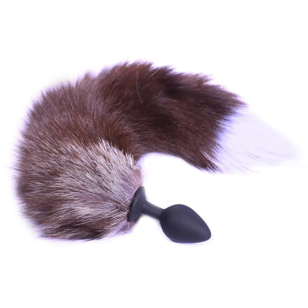 Grey Cat Tail Butt Plug 18 inch