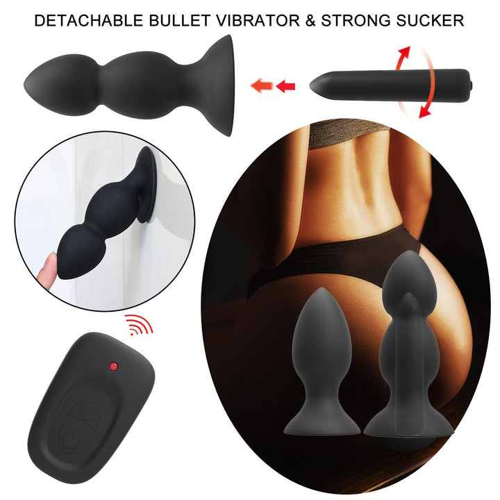 Wireless Long Anal Vibrator Buttplug Mini Prostate Massagers for Women Men - {{ LEVETT }}