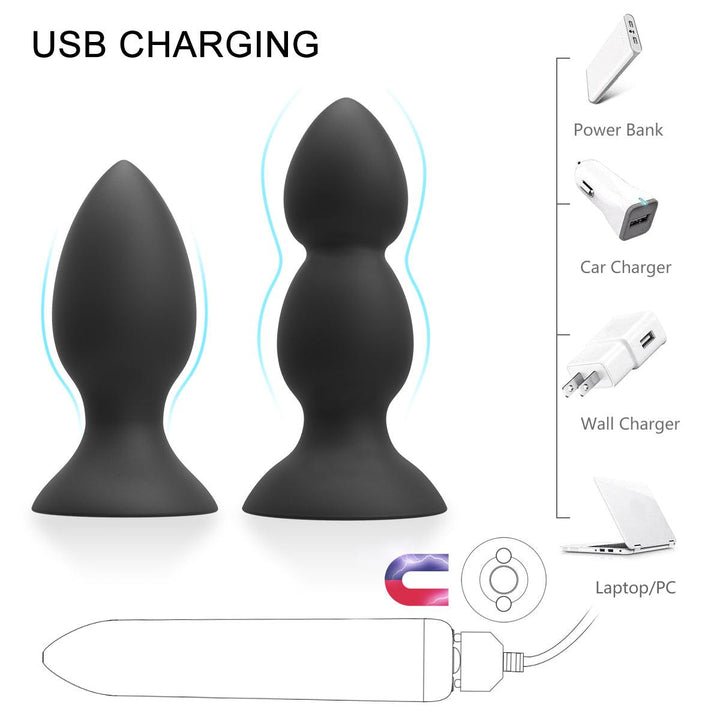 Wireless Long Anal Vibrator Buttplug Mini Prostate Massagers for Women Men - {{ LEVETT }}