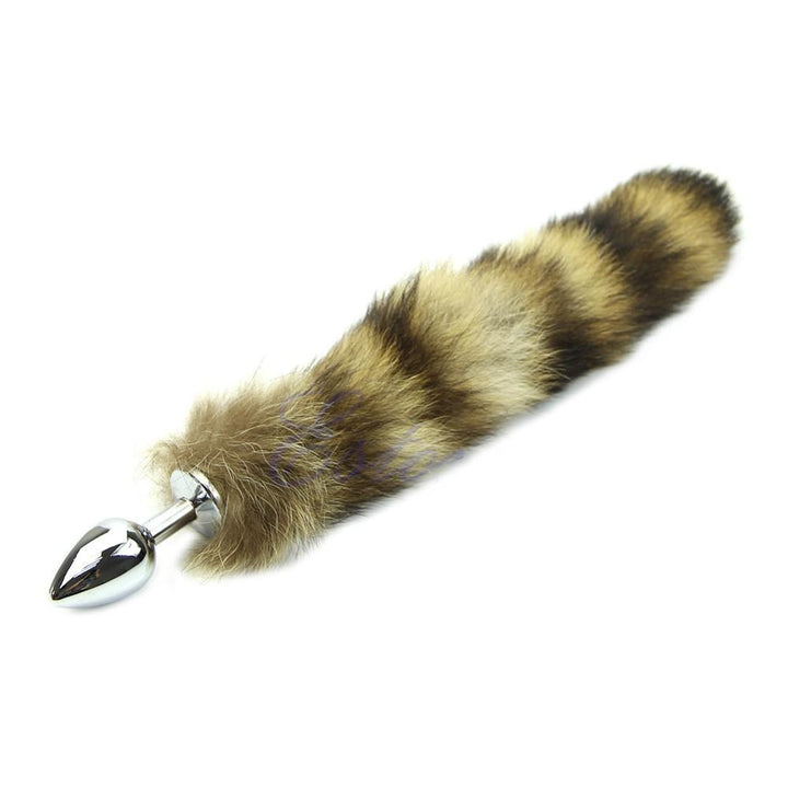 Stainless Steel Brown Fox Tail Plug