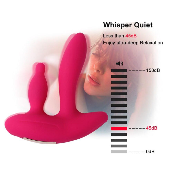G-Spot Dildo Vibrator with Butt Plug For Women - {{ LEVETT }}