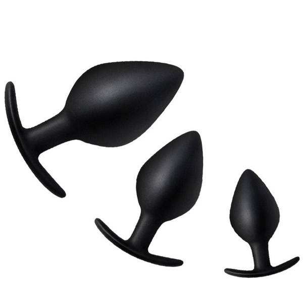 3 peças de silicone plug anal bunda anal fácil brinquedos sexuais para homens e mulheres