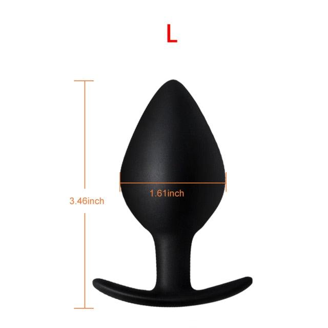 3pc Silicone Thrusting Butt Plug Anal Vibrator for Male Female - {{ LEVETT }}