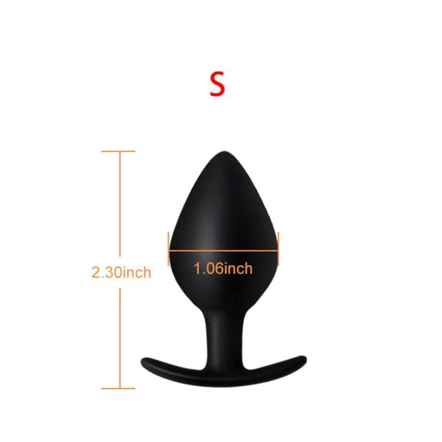 3pc Silicone Thrusting Butt Plug Anal Vibrator for Male Female - {{ LEVETT }}