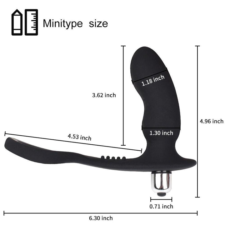 Male Prostate Massager with Penis Massage Rabbit Hole Cock Ring - {{ LEVETT }}