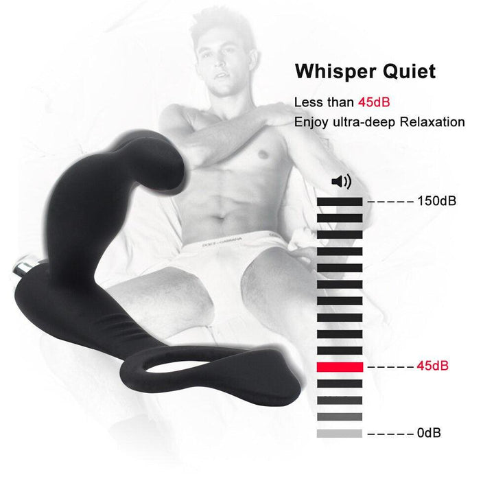 Male Prostate Massager with Penis Massage Rabbit Hole Cock Ring - {{ LEVETT }}
