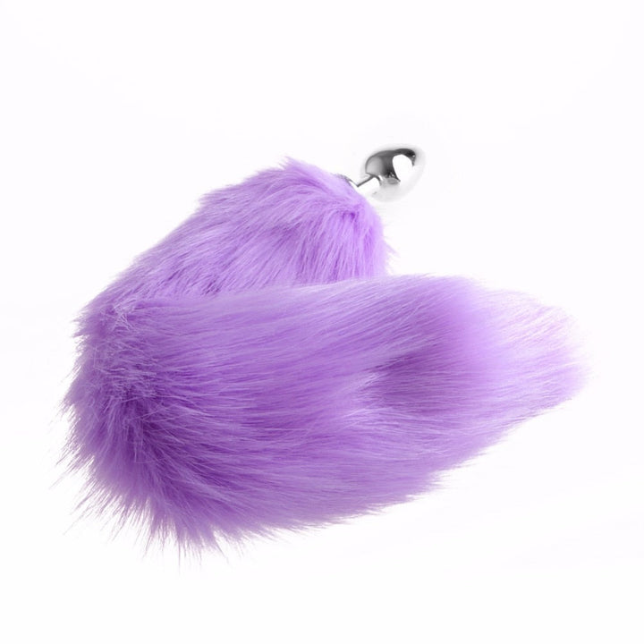  Stainless Steel Purple Faux Tail Plug