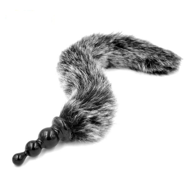 Silicone Beaded Fox Tail Plug