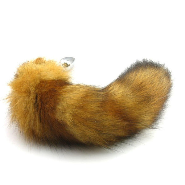 17 inch Stainless Steel Brown Large Tail Butt Plug